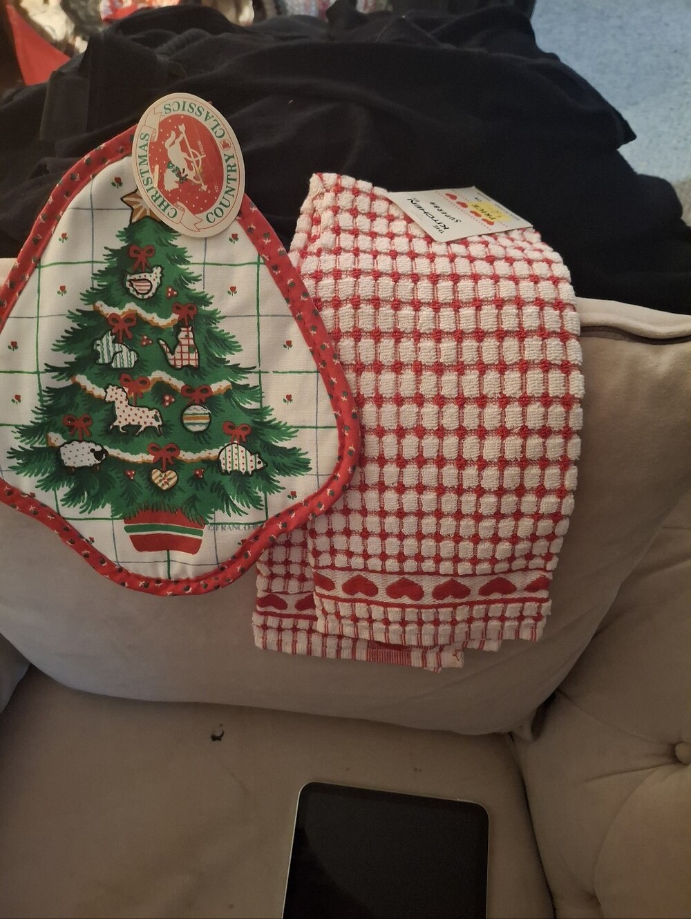 Christmas Pot Holder And Towel